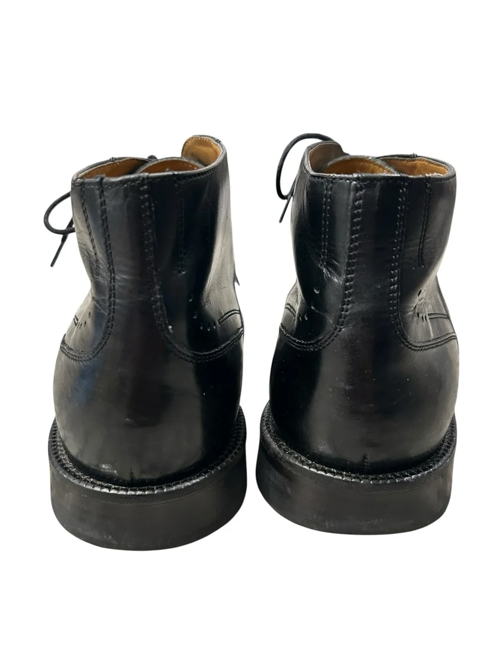 Johnston & Murphy Signature Series Cap Toe Sheep Skin Leather Ankle Boots 10